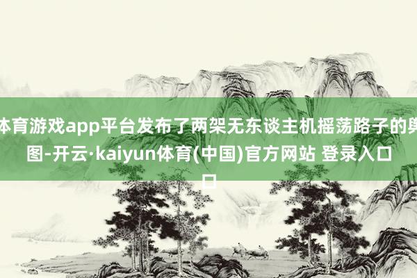 体育游戏app平台发布了两架无东谈主机摇荡路子的舆图-开云·kaiyun体育(中国)官方网站 登录入口